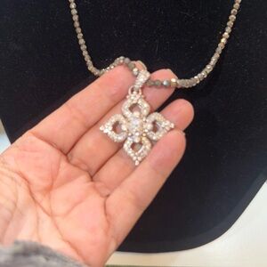 Judith Ripka Silver Quatrefoil Pendant